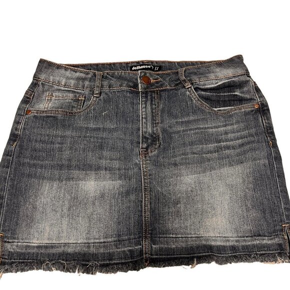 Dollhouse Women Short Skirt Color Wash Denim Size 11 Sku 1027 - Picture 4 of 10